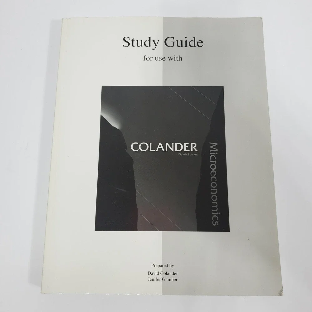 Study Guide to Accompany Microeconomics‎ David Colander 8th Ed Paperback Book